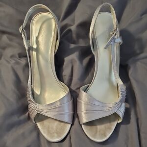 Liz Claiborne Metallic Silver Heels